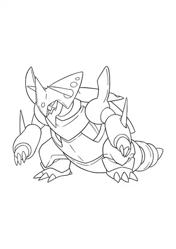 Pokémon Mega Aggron coloring page