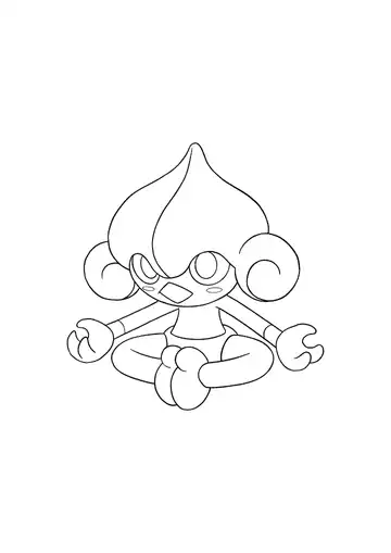 Pokémon Meditite coloring page
