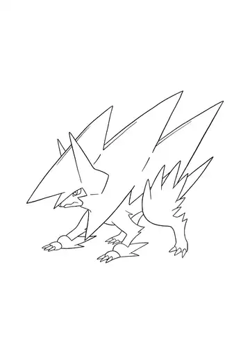 Pokémon Mega Manectric coloring page