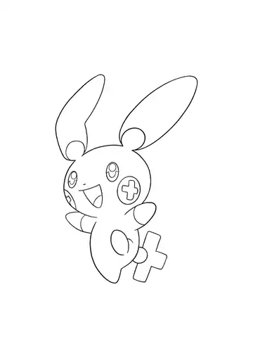 Pokémon Plusle coloring page