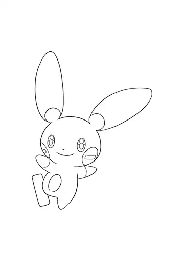 Pokémon Minun coloring page