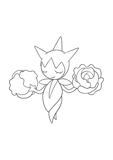 Pokémon Roselia coloring page
