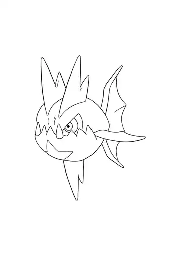 Pokémon Carvanha coloring page