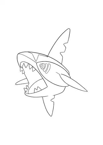 Pokémon Sharpedo coloring page
