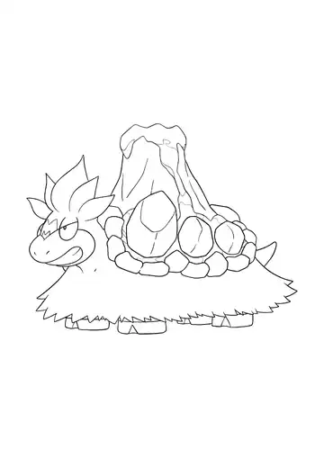 Pokémon Mega Camerupt coloring page