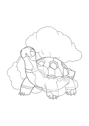 Pokémon Torkoal coloring page