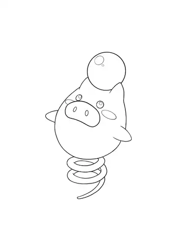 Pokémon Spoink coloring page
