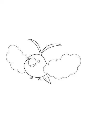 Pokémon Swablu coloring page