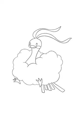 Pokémon Altaria coloring page