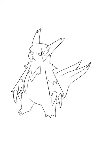 Pokémon Zangoose coloring page