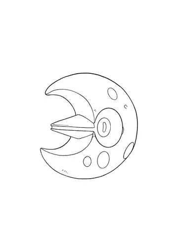 Pokémon Lunatone coloring page