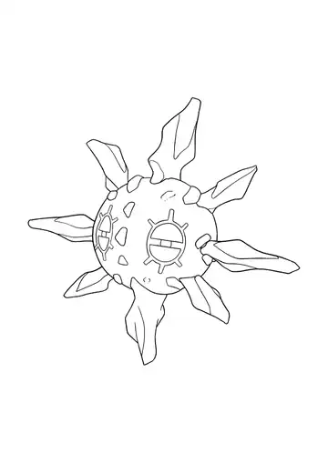 Pokémon Solrock coloring page