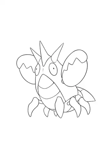 Pokémon Corphish coloring page