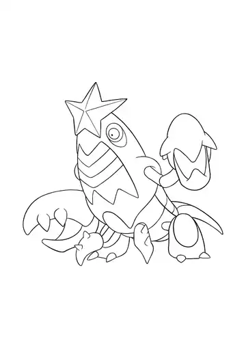 Pokémon Crawdaunt coloring page
