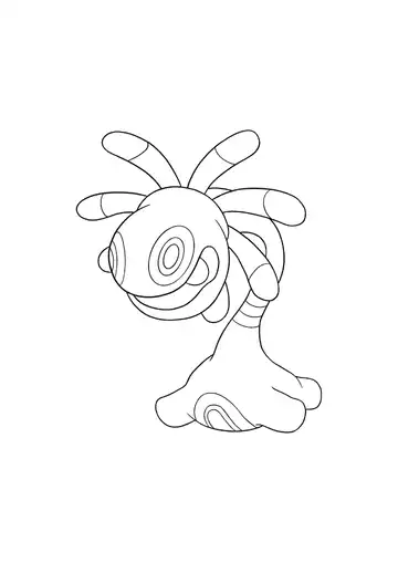 Pokémon Cradily coloring page