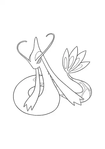 Pokémon Milotic coloring page
