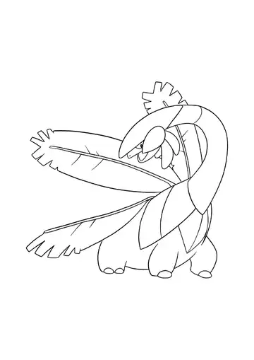 Pokémon Tropius coloring page