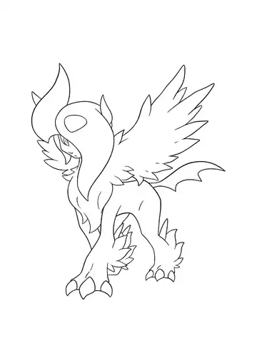 Pokémon Mega Absol coloring page