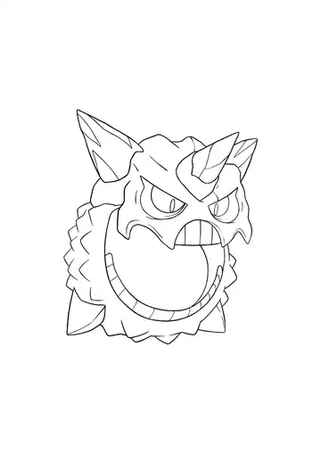 Pokémon Mega Glalie coloring page