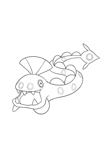 Pokémon Huntail coloring page