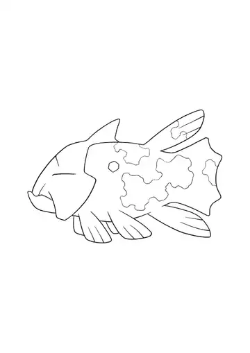 Pokémon Relicanth coloring page