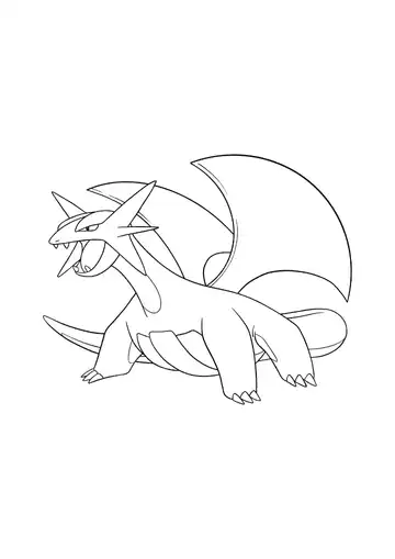 Pokémon Salamence coloring page