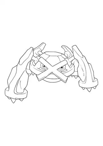 Pokémon Metagross coloring page
