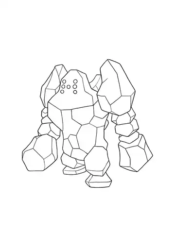Pokémon Regirock coloring page