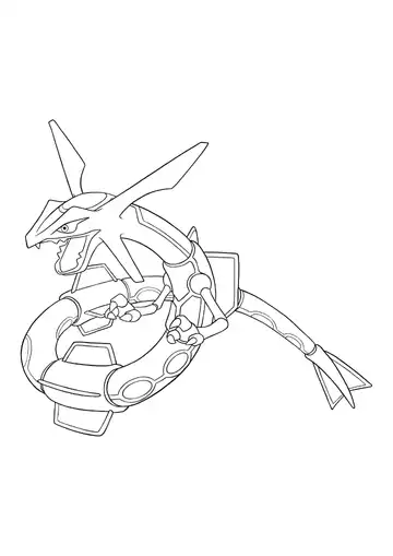 Pokémon Rayquaza coloring page