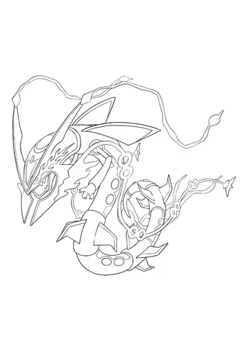 Pokémon Mega Rayquaza coloring page