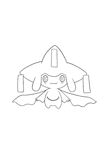 Pokémon Jirachi coloring page
