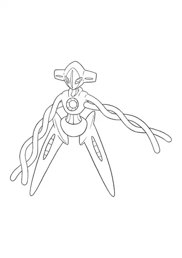 Pokémon Deoxys Normal Form coloring page
