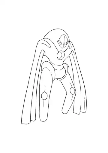 Pokémon Deoxys Defense Form coloring page