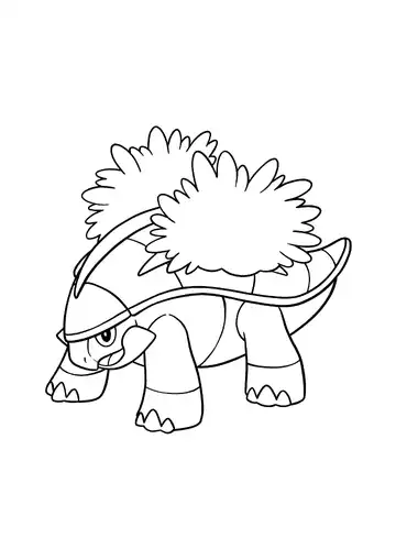 Pokémon Grotle coloring page