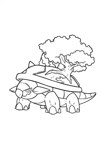 Pokémon Torterra coloring page