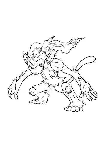 Pokémon Infernape coloring page