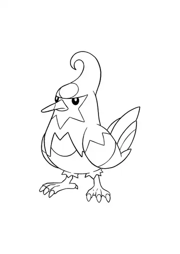 Pokémon Staravia coloring page