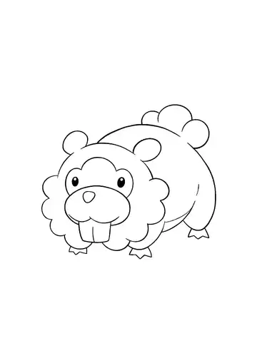 Pokémon Bidoof coloring page