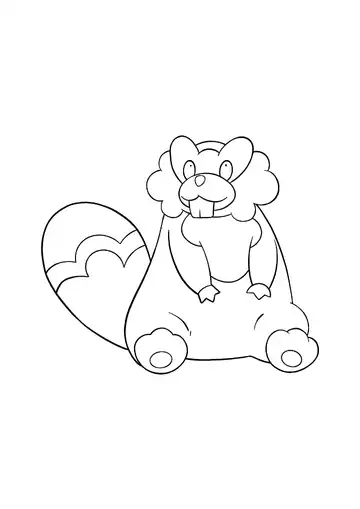 Pokémon Bibarel coloring page