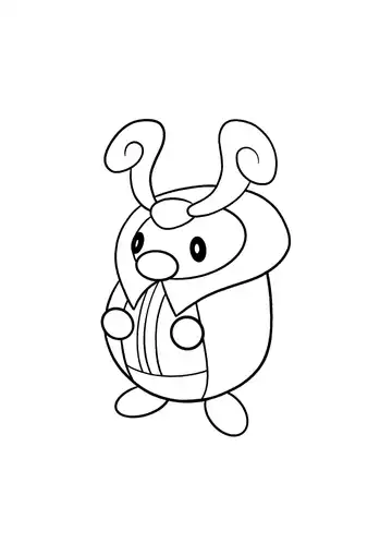 Pokémon Kricketot coloring page