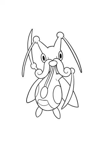 Pokémon Kricketune coloring page