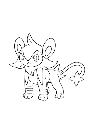Pokémon Luxio coloring page
