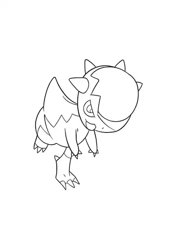 Pokémon Cranidos coloring page