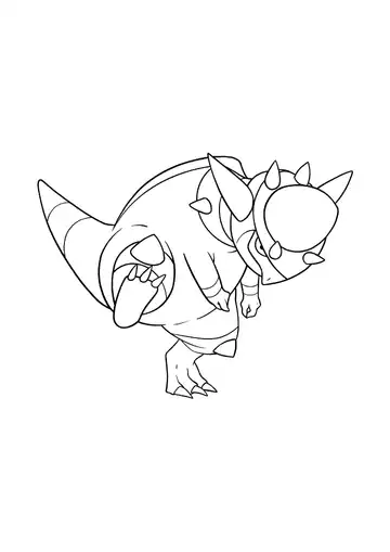 Pokémon Rampardos coloring page