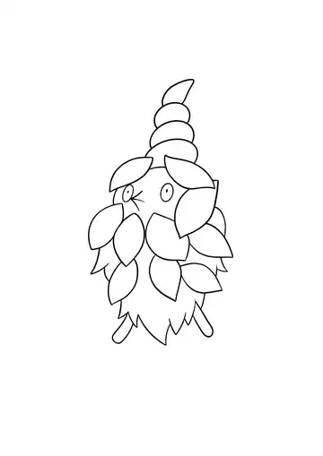 Pokémon Plant Cloak Burmy coloring page