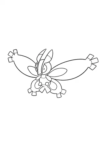 Pokémon Mothim coloring page