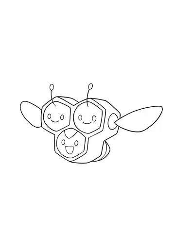 Pokémon Combee coloring page