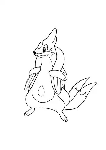 Pokémon Floatzel coloring page