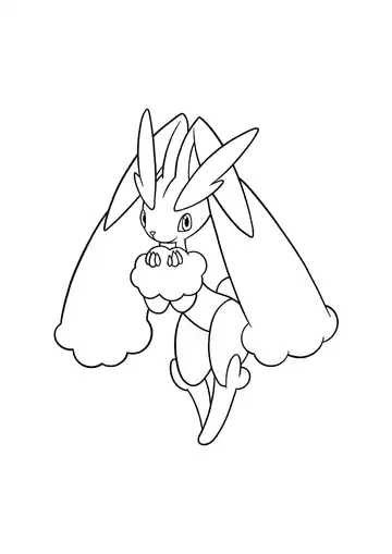 Pokémon Lopunny coloring page
