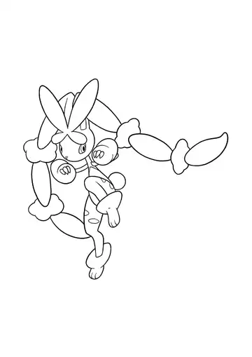 Pokémon Mega Lopunny coloring page